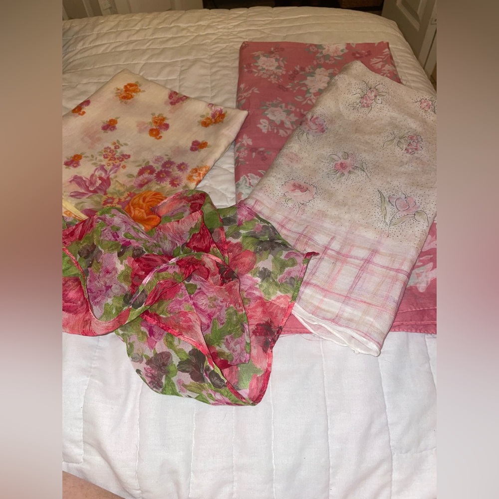 Lovely scarves in spring colors Laura Ashley and Milly